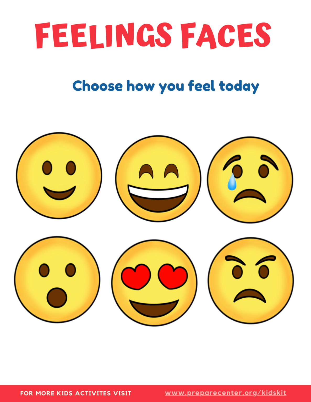 Feelings faces preparecenter