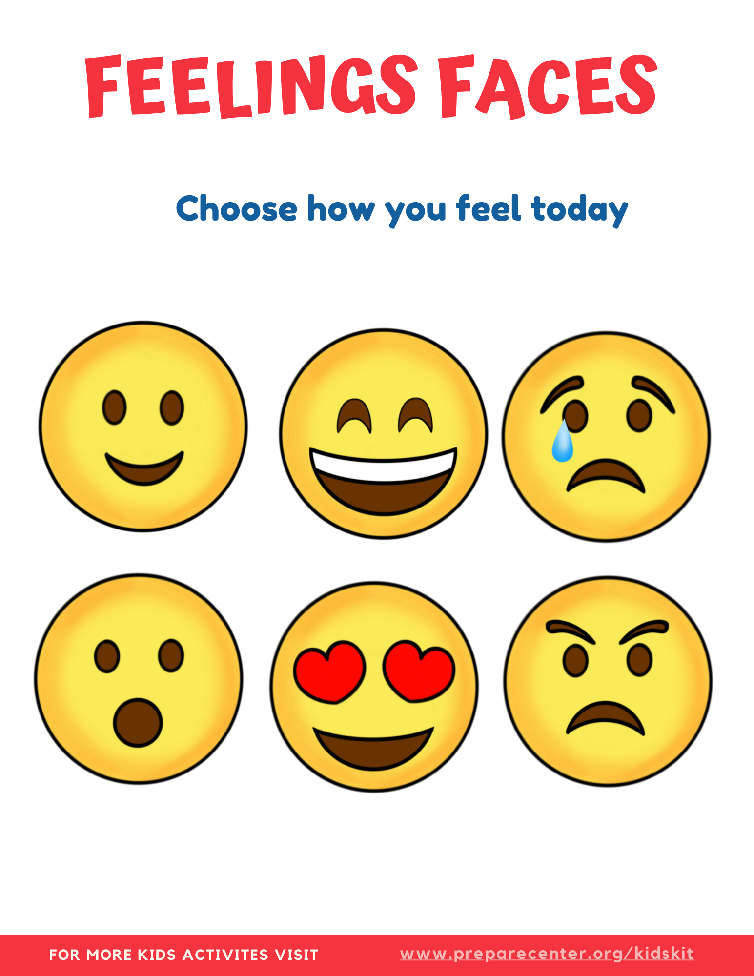 feelings faces for preschoolers