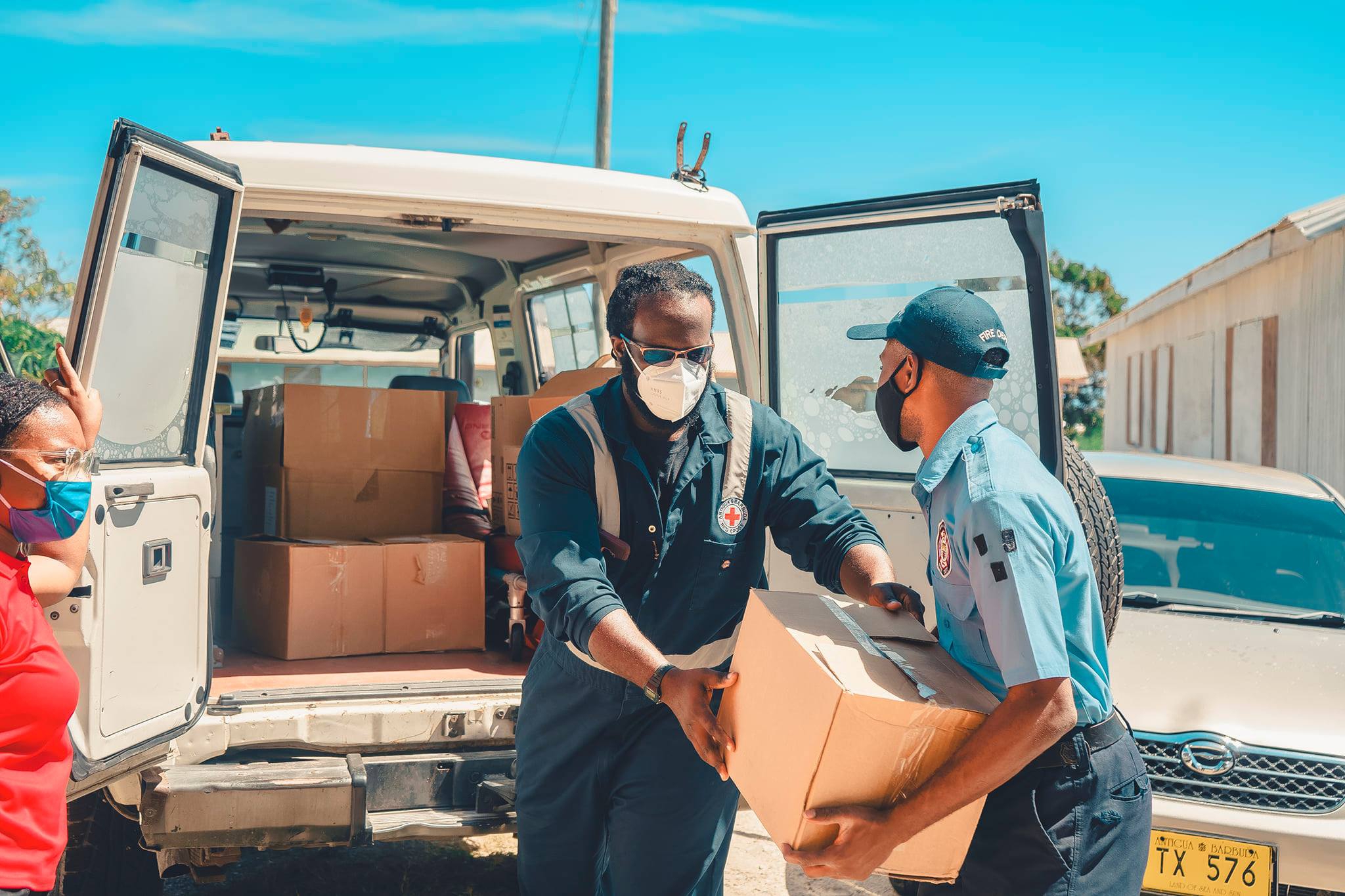 The Antigua and Barbuda Red Cross recently donated personal protective equipment (PPE) such as KN95 masks, face shields, and medical gowns, as well as disinfectants to the Antigua & Barbuda Fire Department to help them in their COVID-19 response.