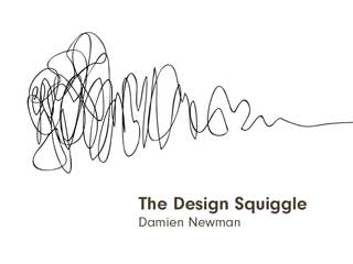 This illustration represents the design process as a squiggle that straightens out as one moves from research on the left, to resolution on the right.