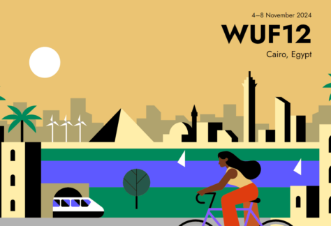 WUF12 website banner image displaying urban context