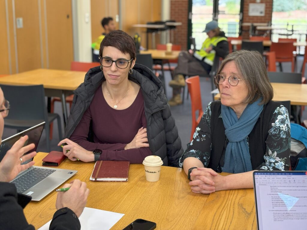Dr. Adriana Keating (Fire to Flourish, Monash University) and Dr. Karen MacClune (ISET-International) conduct a PERC interview. June 2025.