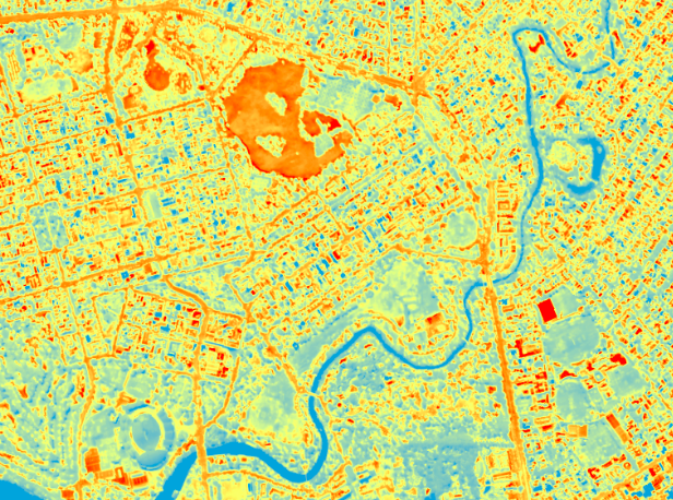 Metropolitan Adelaide urban heat mapping 2022