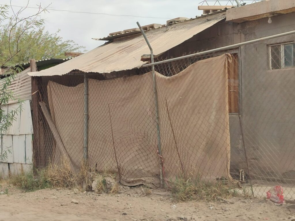 Example of a home exposed to extreme heat in Mexicali, Baja California. Source: Mexican Red Cross