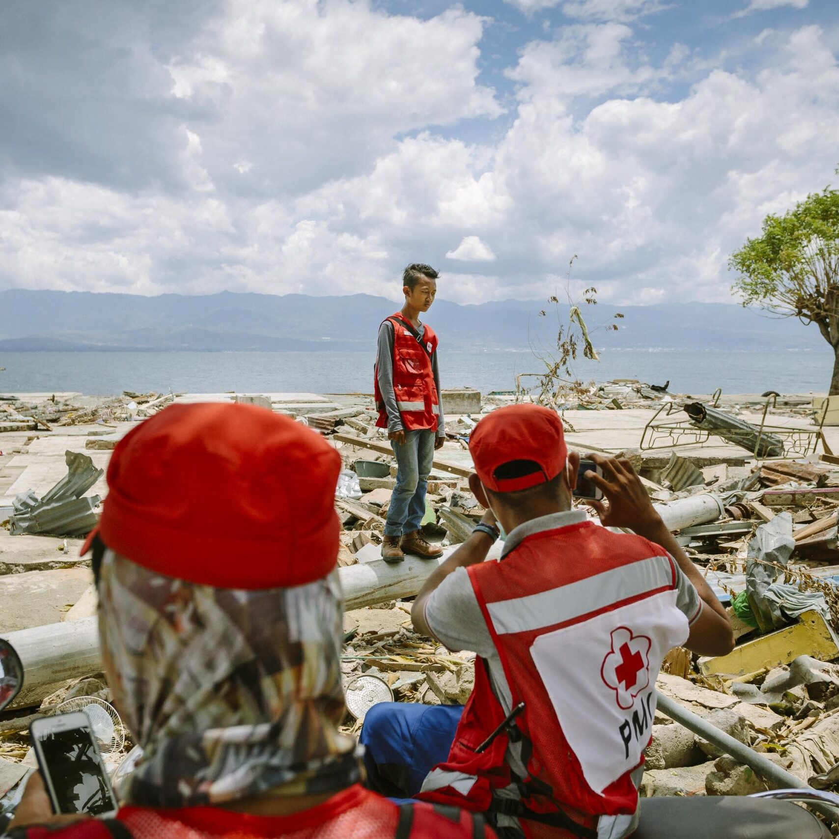 Relief efforts after earthquake and tsunami in Indonesia
