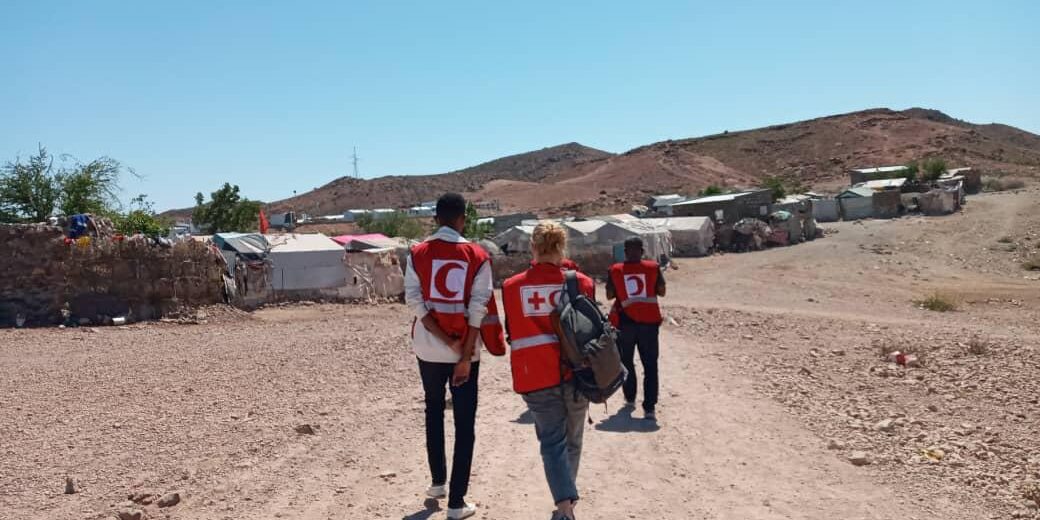 Djibouti, Hol Hol camp, February 2020
RCRC teams continue to offer assistance to Ethiopian #refugees from #Tigray that have been transferred to Hol Hol refugee camp. The main transit camp in Obock remains extremely overcrowded due to an influx of migrants returning from the Gulf.