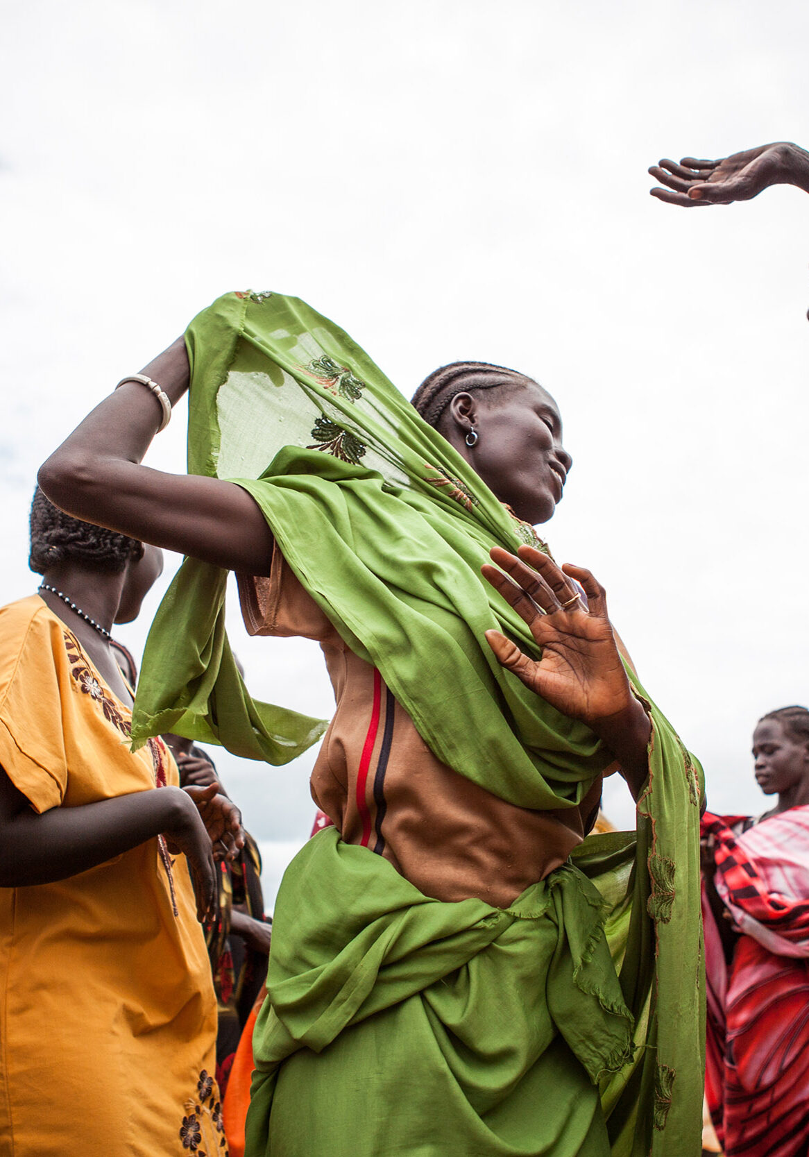 South Sudan, Western Bahr el Ghazal State, near the town of Wau,  July 31, 2013. During the occasion of a South Sudan Red Cross (SSRC)Emergency Action Team (EAT) simulation, local communities come together to celebrate their visitors with traditional songs and dance.